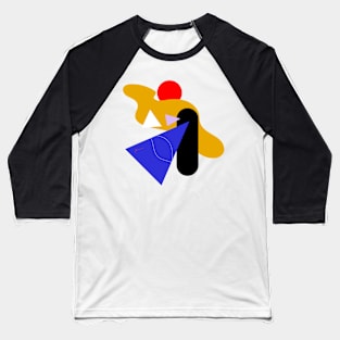 Abstract Composition II White Baseball T-Shirt